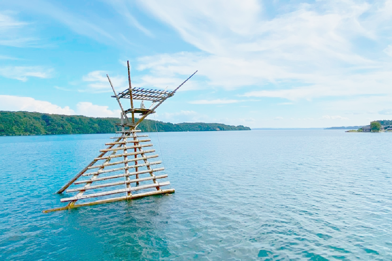 ボラ待ち櫓写真